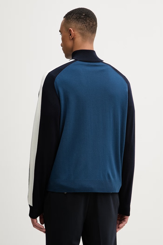 Odzież From Future sweter rozpinany męski wełniany MPG03633 niebieski