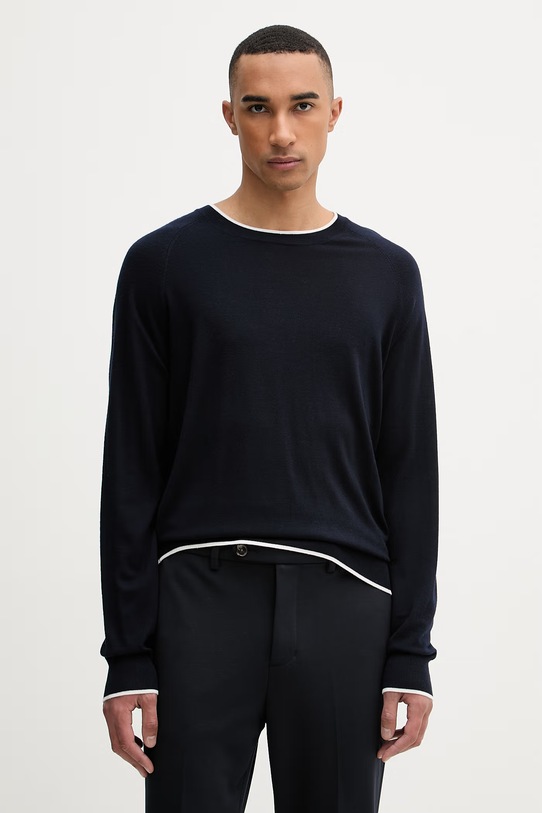 From Future sweter męski wełniany granatowy MPR03754