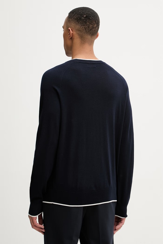 Odzież From Future sweter męski wełniany MPR03754 granatowy