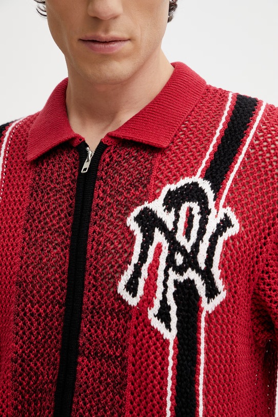 No Problemo Nyp Sports Crochet kardigan bawełniany męski czerwony NP2002605