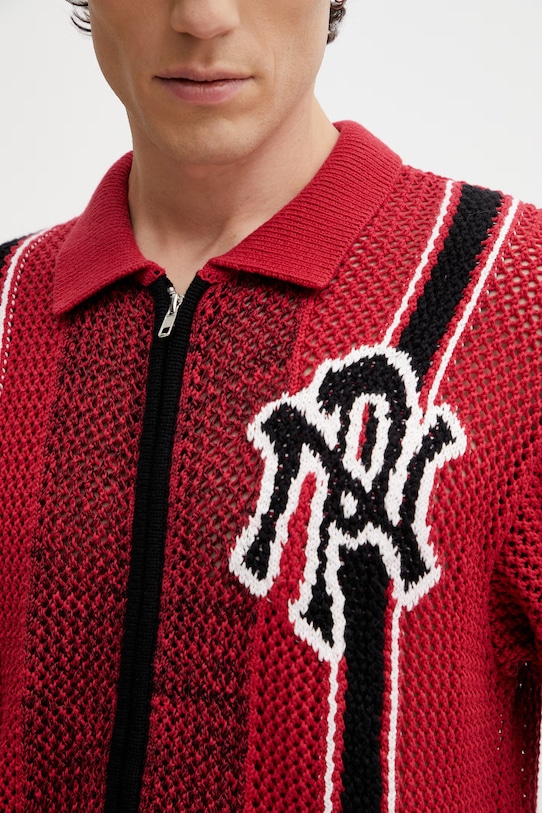 No Problemo Nyp Sports Crochet kardigan bawełniany męski czerwony NP2002605