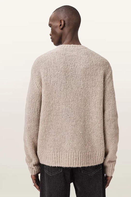 AllSaints sweter męski wełniany LOVER KNIT M009KE beżowy SS26