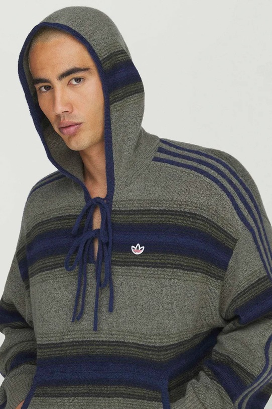 adidas Originals CLOT x adidas by Edison Chen sweter męski z dodatkiem wełny zielony KE7064