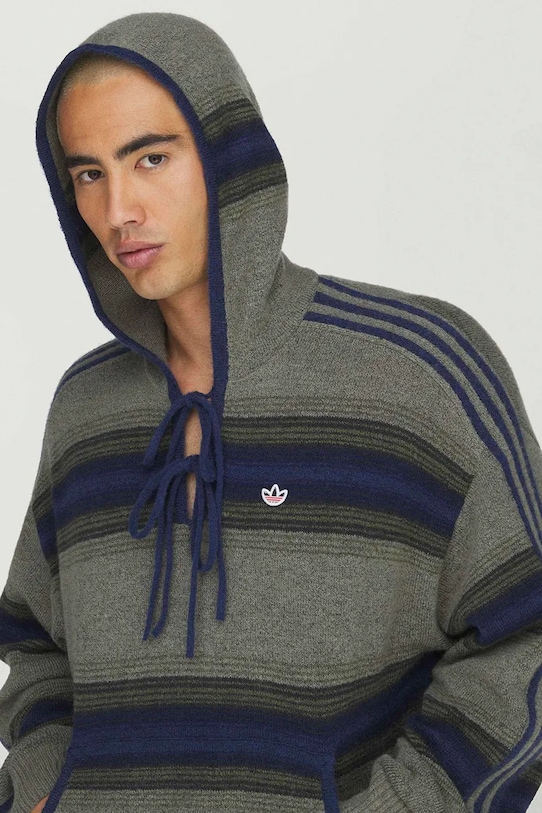 adidas Originals CLOT x adidas by Edison Chen sweter męski z dodatkiem wełny zielony KE7064