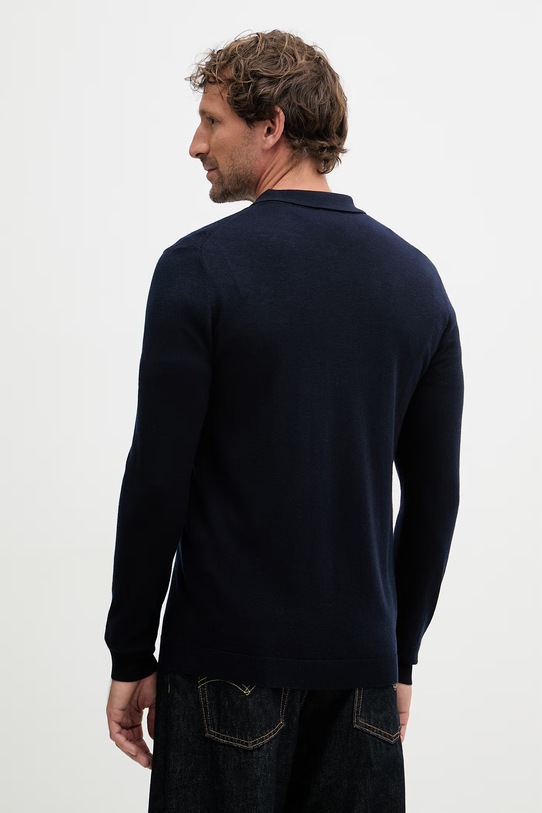 Odzież Mos Mosh sweter męski z wełną ADAM 509070 granatowy
