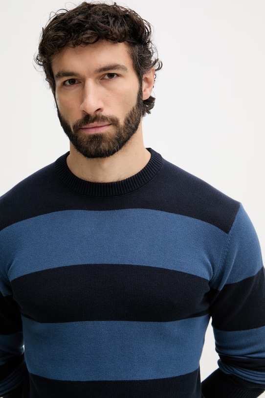 United Colors of Benetton maglione da uomo in cotone blu navy 1098K10BA