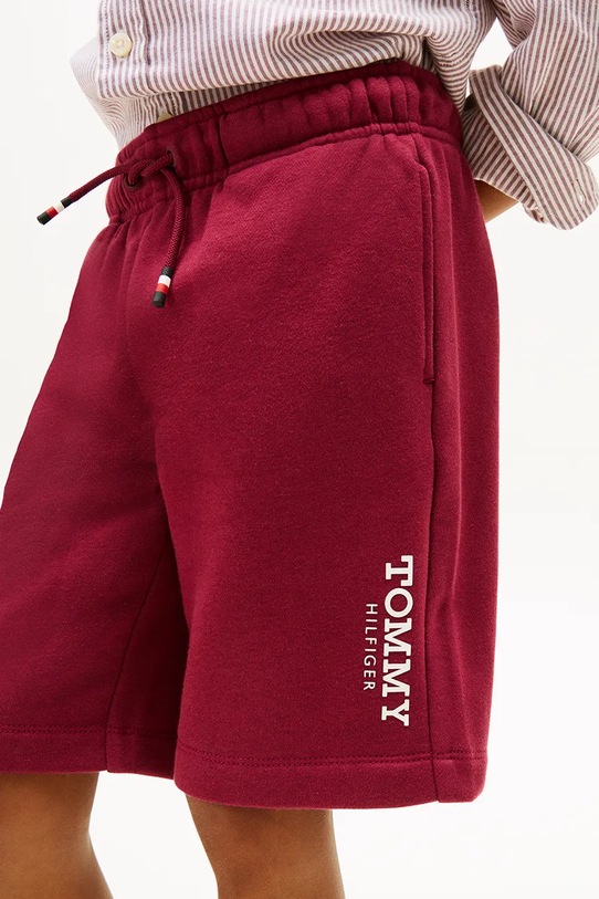 Chłopiec Tommy Hilfiger szorty dziecięce KB0KB10023.128.176.PPY2 bordowy