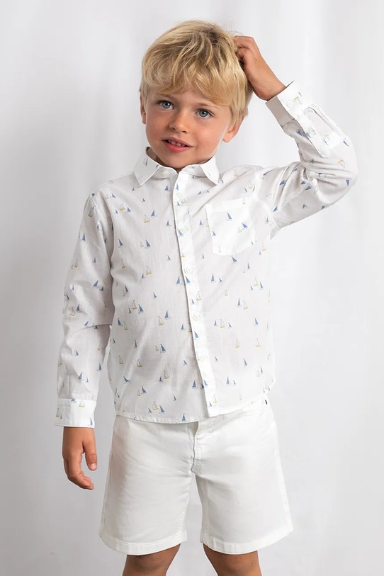 Mayoral szorty dziecięce z elastanem biały 204.5J.Mini.PPY2