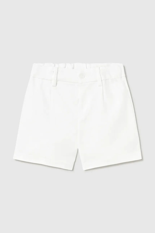 Mayoral szorty z domieszką lnu dziecięce casual biały 1215.3A.Baby.PPY2