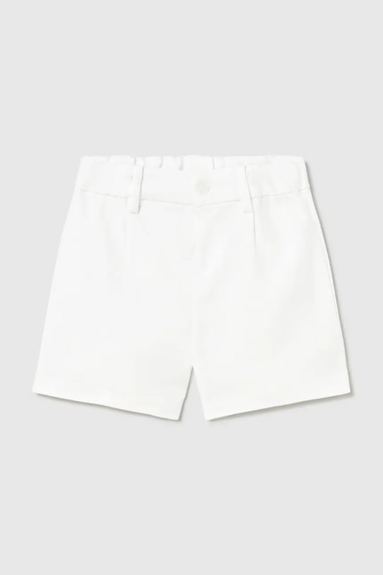 Mayoral szorty z domieszką lnu dziecięce casual biały 1215.3A.Baby.PPY2