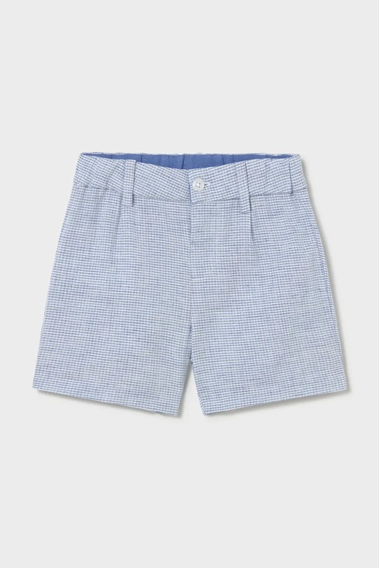 Mayoral szorty z domieszką lnu dziecięce casual niebieski 1215.3A.Baby.PPY2