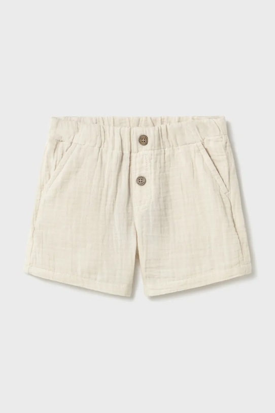 Детские хлопковые шорты Mayoral casual бежевый 1216.3C.Baby.PPY2