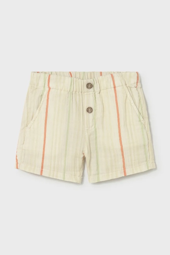 Детские хлопковые шорты Mayoral casual бежевый 1216.3C.Baby.PPY2