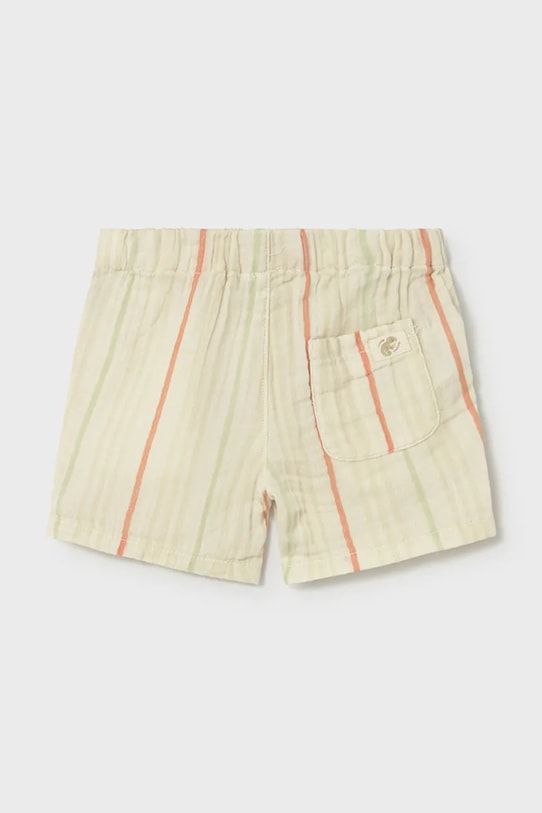 Детские хлопковые шорты Mayoral 1216.3C.Baby.PPY2 бежевый SS26