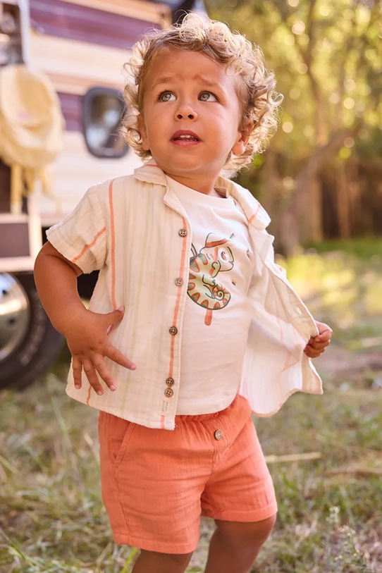 Mayoral szorty bawełniane dziecięce bawełna pomarańczowy 1216.3C.Baby.PPY2