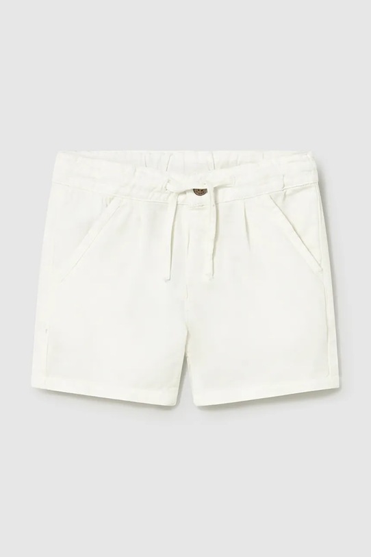 Mayoral szorty z dodatkiem lnu dziecięce casual biały 1220.3F.Baby.PPY2