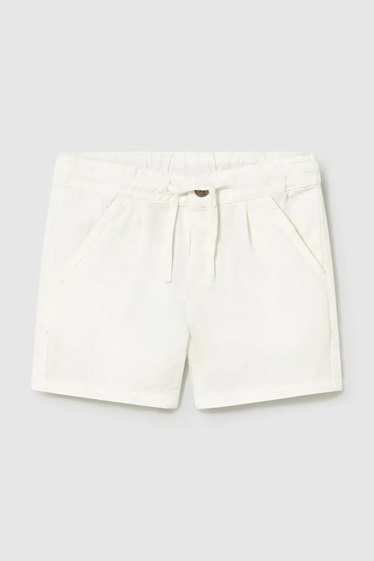 Σορτς με λινό για παιδιά Mayoral casual λευκό 1220.3F.Baby.PPY2