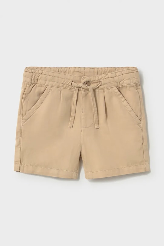 Дитячі шорти з додаванням льону Mayoral casual коричневий 1220.3F.Baby.PPY2