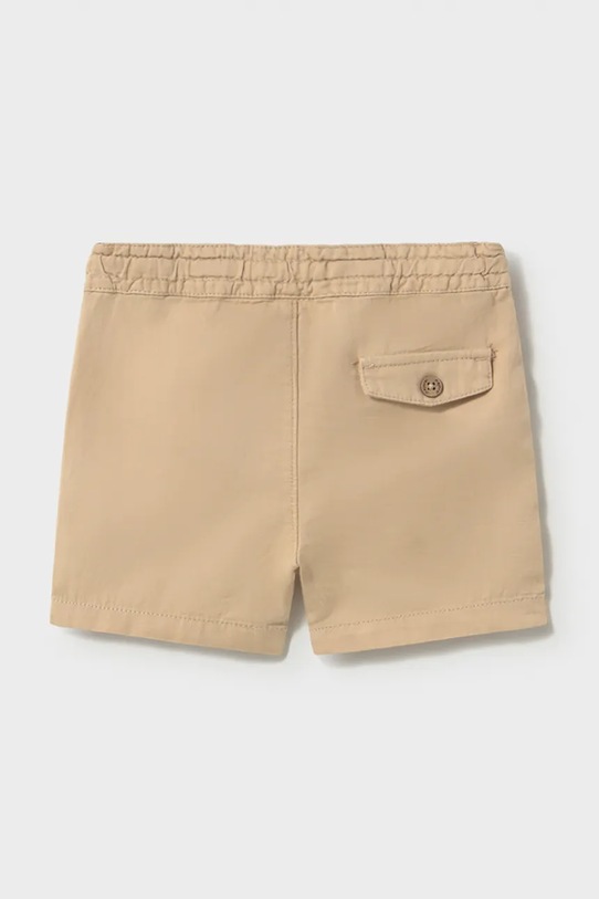 Mayoral szorty z dodatkiem lnu dziecięce 1220.3F.Baby.PPY2 brązowy SS26