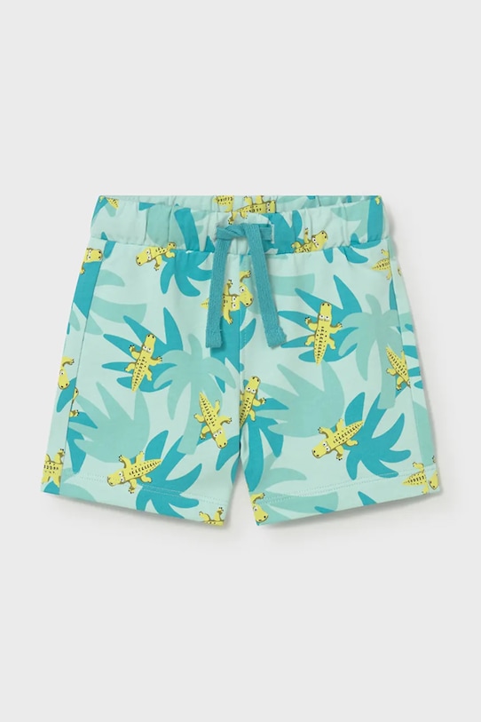 Детские хлопковые шорты Mayoral хлопок бирюзовый 1224.3H.Baby.PPY2