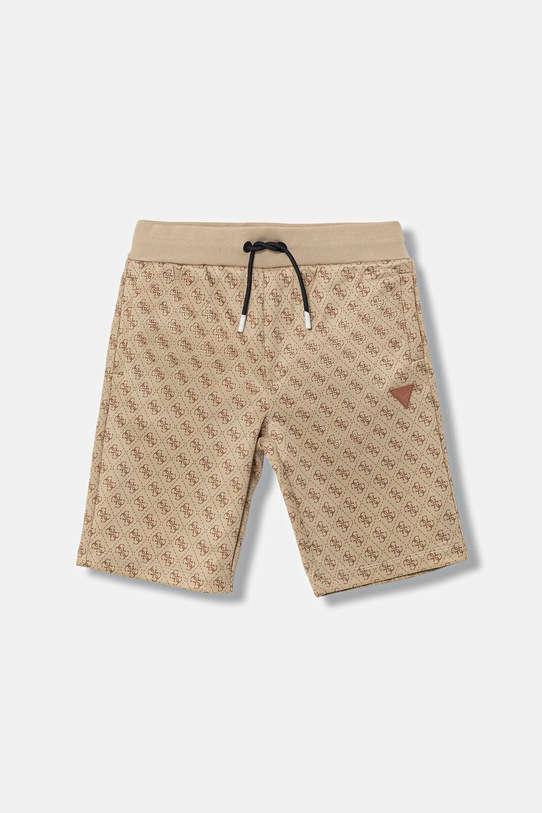 Guess szorty dziecięce dzianina beżowy L5RD07.K7122.PPY2