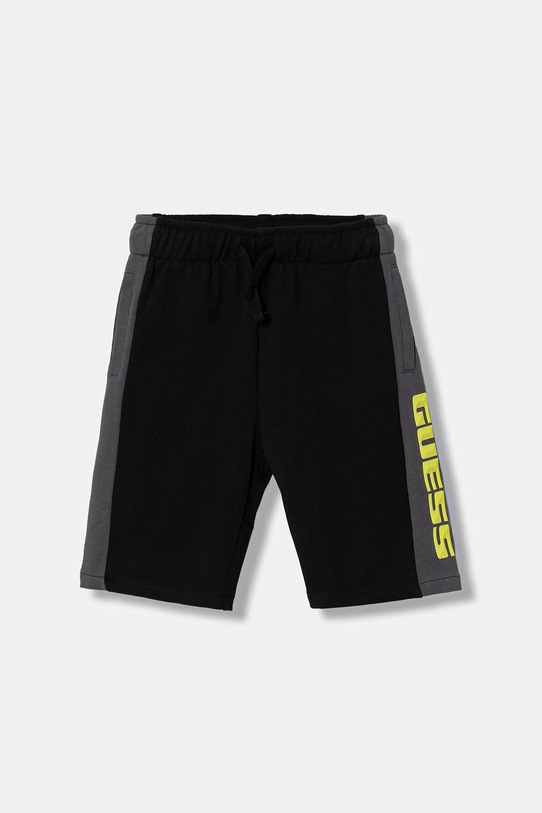 Guess szorty bawełniane dziecięce casual czarny L6RD00.KA6R4.PPY2