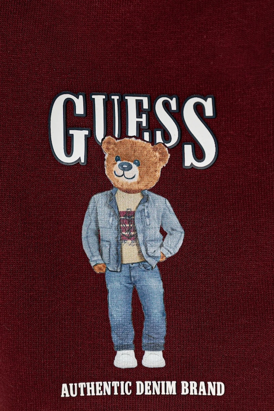 Chłopiec Guess szorty bawełniane dziecięce N6RD02.KAD74.PPY2 bordowy