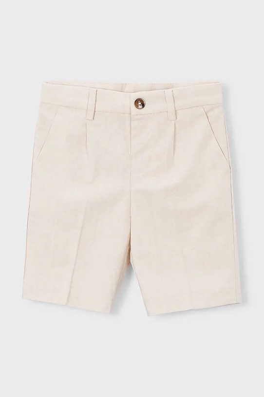 Mayoral szorty z domieszką lnu dziecięce 3201.5B.Mini.PPY2 beżowy SS26