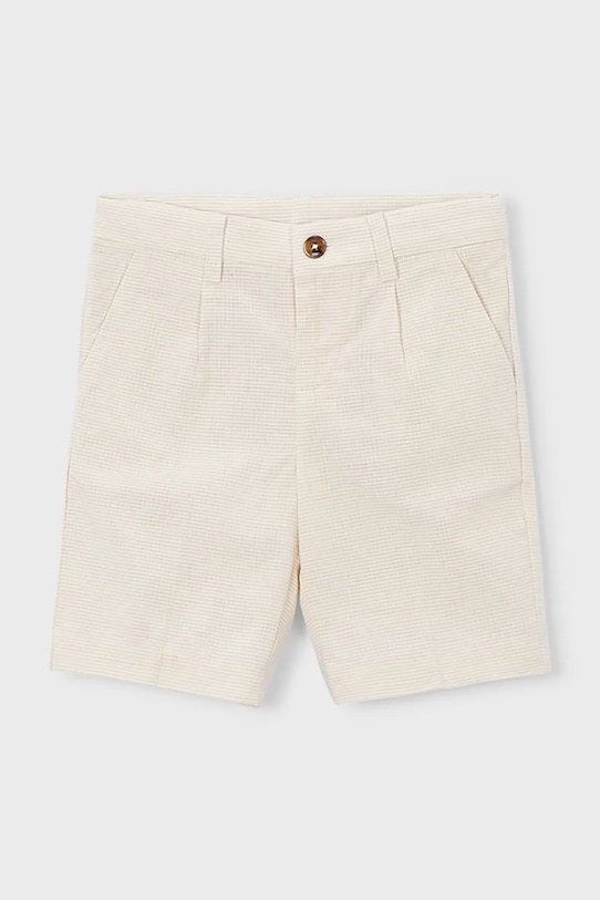 Παιδικό λινό σορτς Mayoral 3201.5B.Mini.PPY2 μπεζ SS26