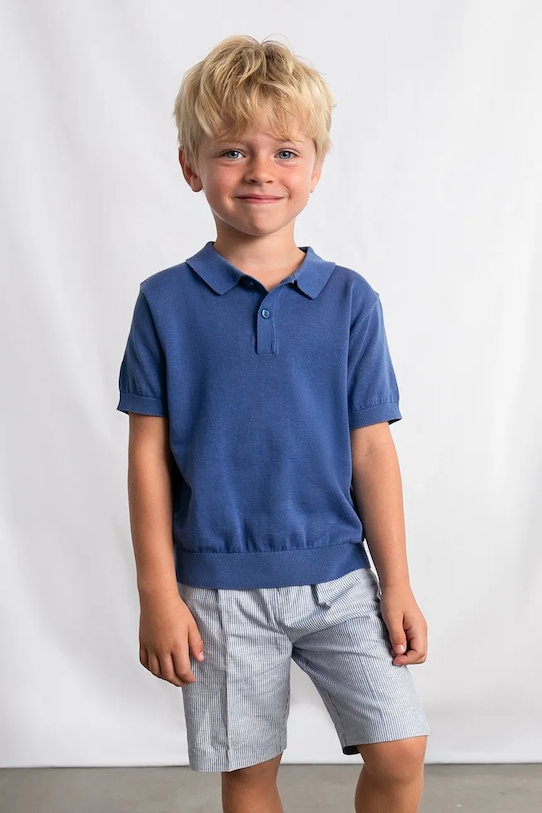 Mayoral szorty z domieszką lnu dziecięce casual niebieski 3201.5B.Mini.PPY2