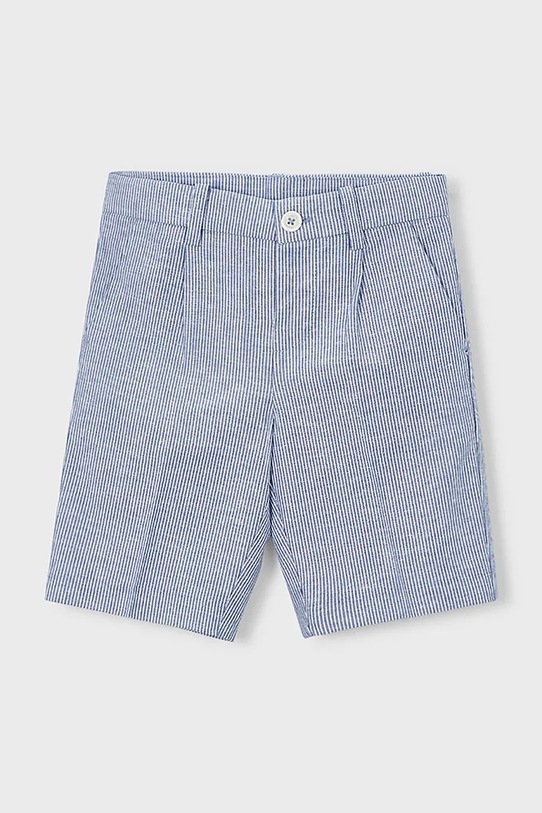 Mayoral szorty z domieszką lnu dziecięce 3201.5B.Mini.PPY2 niebieski SS26