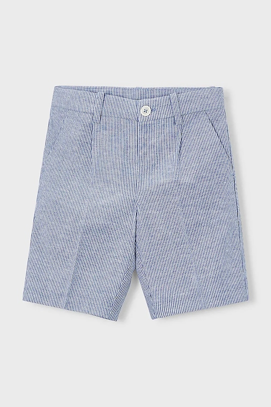 Mayoral szorty z domieszką lnu dziecięce 3201.5B.Mini.PPY2 niebieski SS26