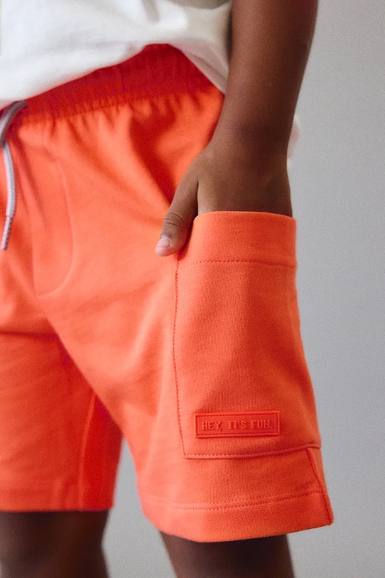 Mayoral szorty bawełniane dziecięce 3211.5H.Mini.PPY2 pomarańczowy