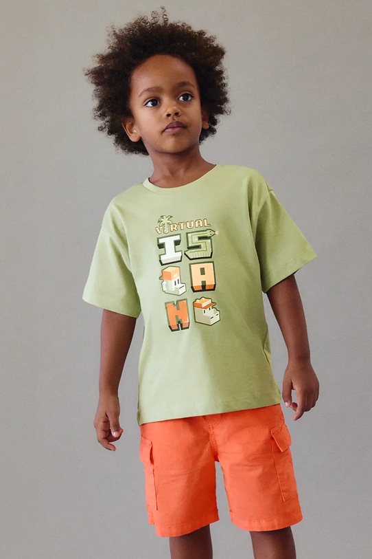 Mayoral szorty dziecięce z elastanem pomarańczowy 3214.5J.Mini.PPY2