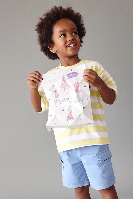 Mayoral pantaloni scurți copii casual albastru 3214.5J.Mini.PPY2