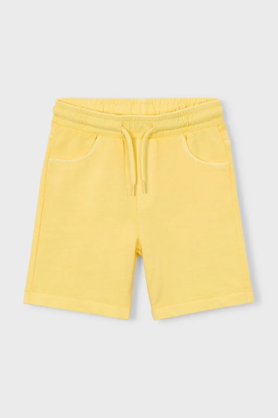 Mayoral szorty bawełniane dziecięce 3215.5J.Mini.PPY2 żółty SS26