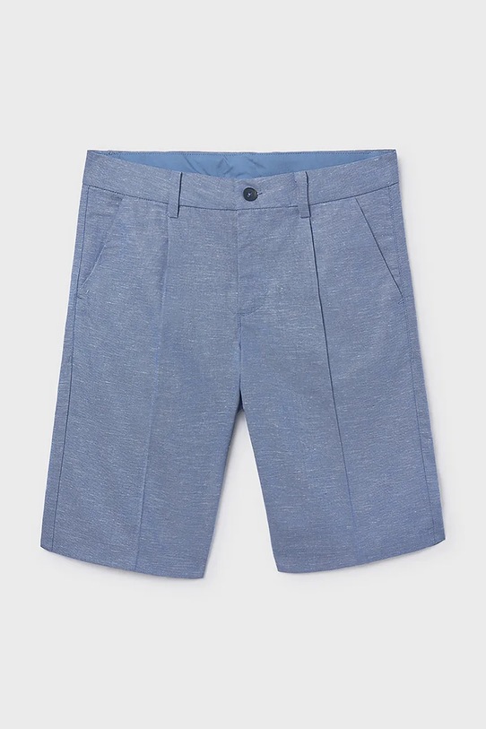 Mayoral szorty z domieszką lnu dziecięce 6214.7A.Junior.PPY2 niebieski SS26
