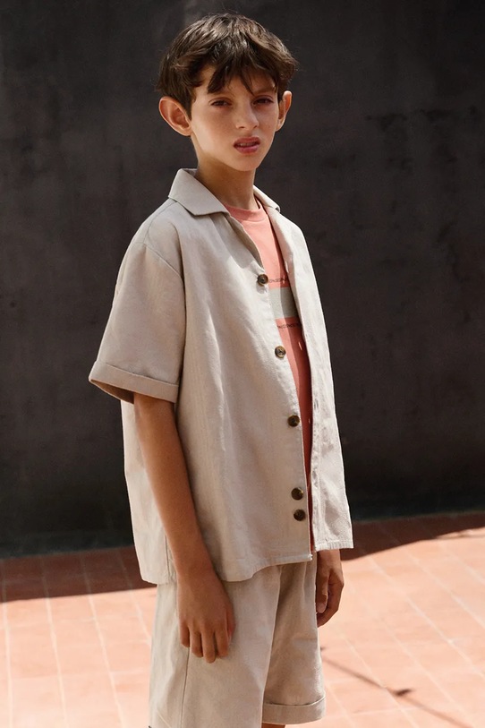 Mayoral szorty bawełniane dziecięce 6215.7B.Junior.PPY2 beżowy