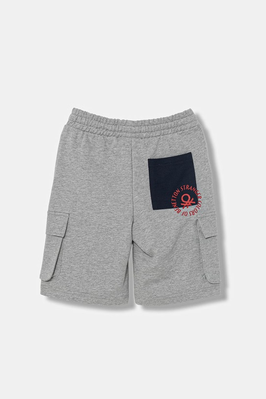 United Colors of Benetton szorty dresowe dziecięce bawełniane 39DJC903N.G.Seasonal szary SS26