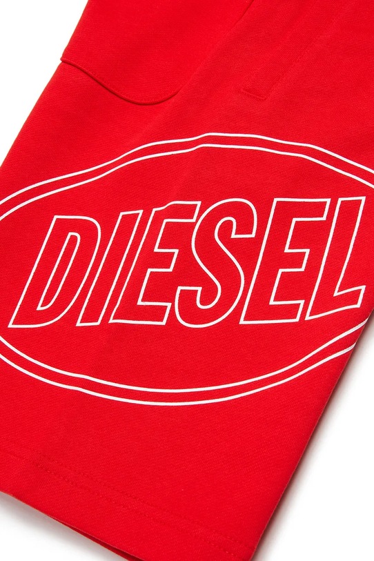 Diesel gyerek pamut rövidnadrág PCIRCLE SHORT SHORTS J02676.0GEAD piros