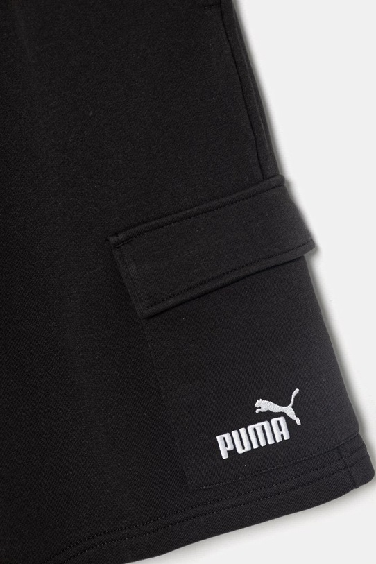 Chłopiec Puma szorty dresowe dziecięce z bawełną ESS No. 1 Logo 684925 czarny