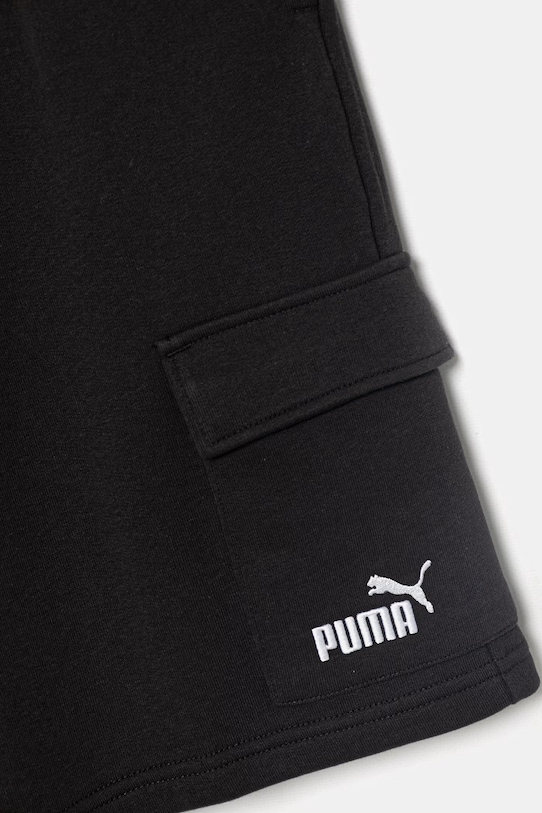 Chłopiec Puma szorty dresowe dziecięce z bawełną ESS No. 1 Logo 684925 czarny
