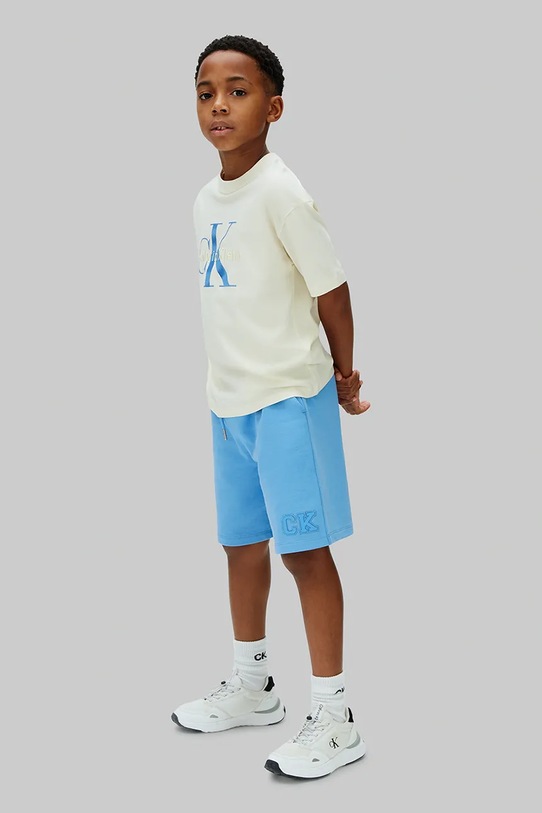 Αγορίστικα Calvin Klein Jeans σορτς Παιδικά βαμβακερά LVCKSJC36B.128.176.PPY2 μπλε