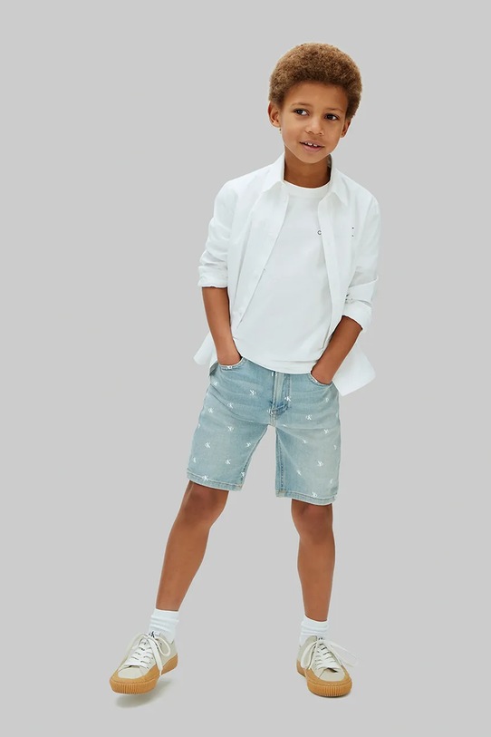 Αγορίστικα Calvin Klein Jeans σορτς Παιδικά βαμβακερά LVCKSJC43B.104.116.PPY2 μπλε