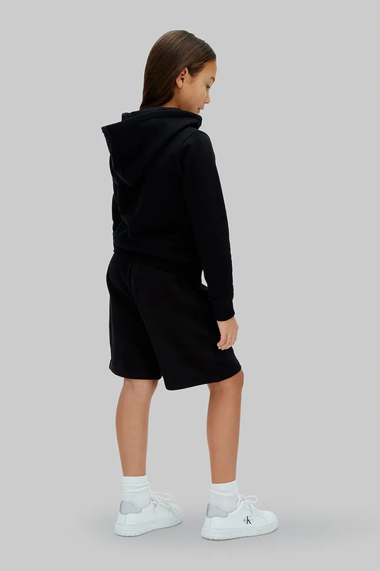 Момче Calvin Klein Jeans къс панталон тип анцуг за деца с памук LV1CKSJC52.128.176.PPY2 черен