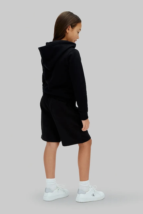 Момче Calvin Klein Jeans къс панталон тип анцуг за деца с памук LV1CKSJC52.128.176.PPY2 черен