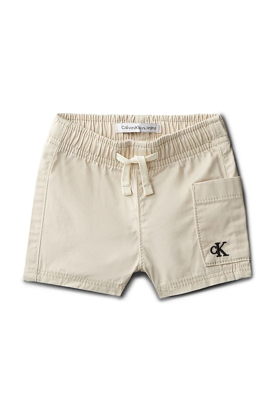Calvin Klein Jeans šortky kojenecké bavlněné béžová LVCKSJC59B.PPY2