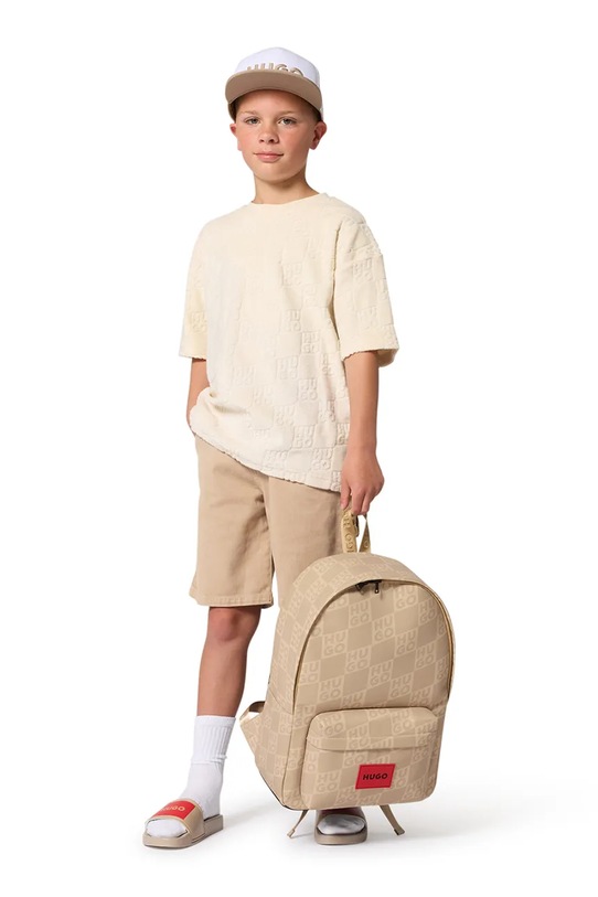 HUGO szorty dziecięce z elastanem beżowy G00990.162.174