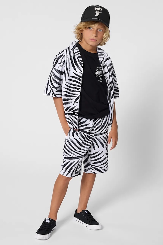 Karl Lagerfeld bermudy dziecięce bawełniane biały Z31085.162.174