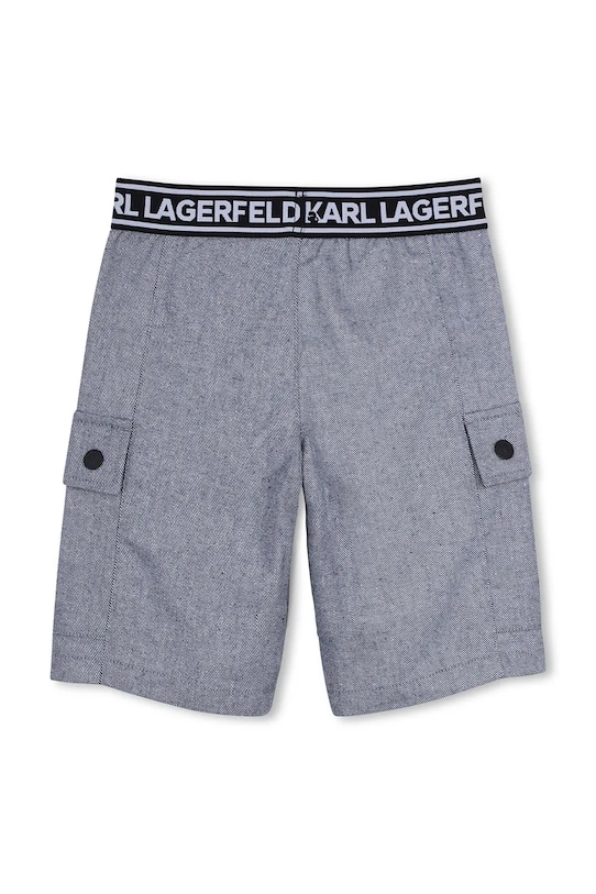 Dječje pamučne kratke hlače Karl Lagerfeld Z31087.114.150 plava SS26